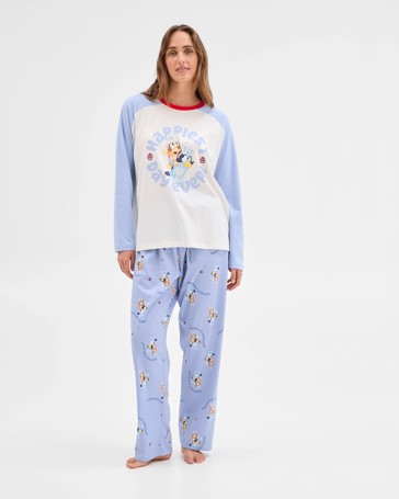 Family Matching Australian Cotton Easter Womens Pyjama Set - Bluey