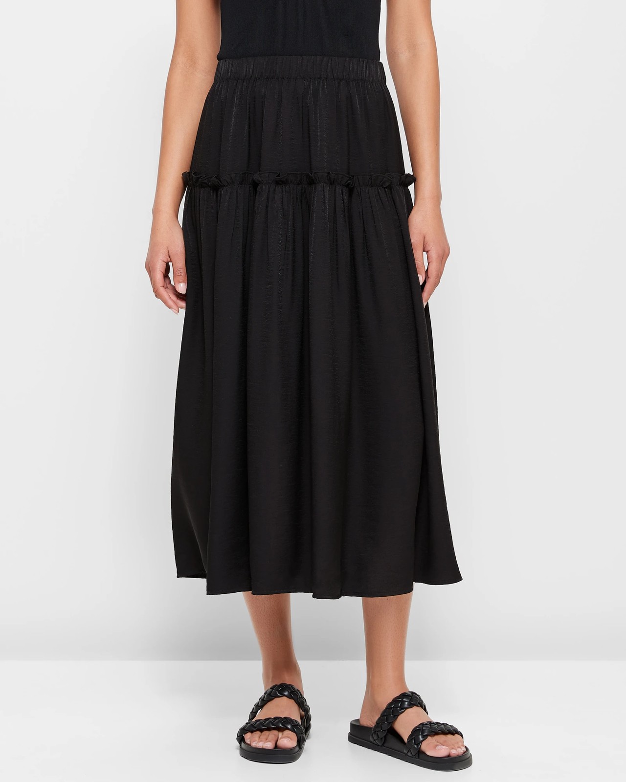 Black midi skirt au sale