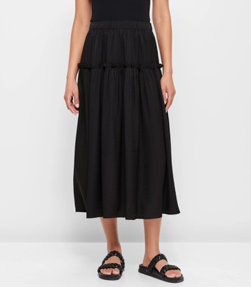 Frill Tiered Midi Skirt - Preview