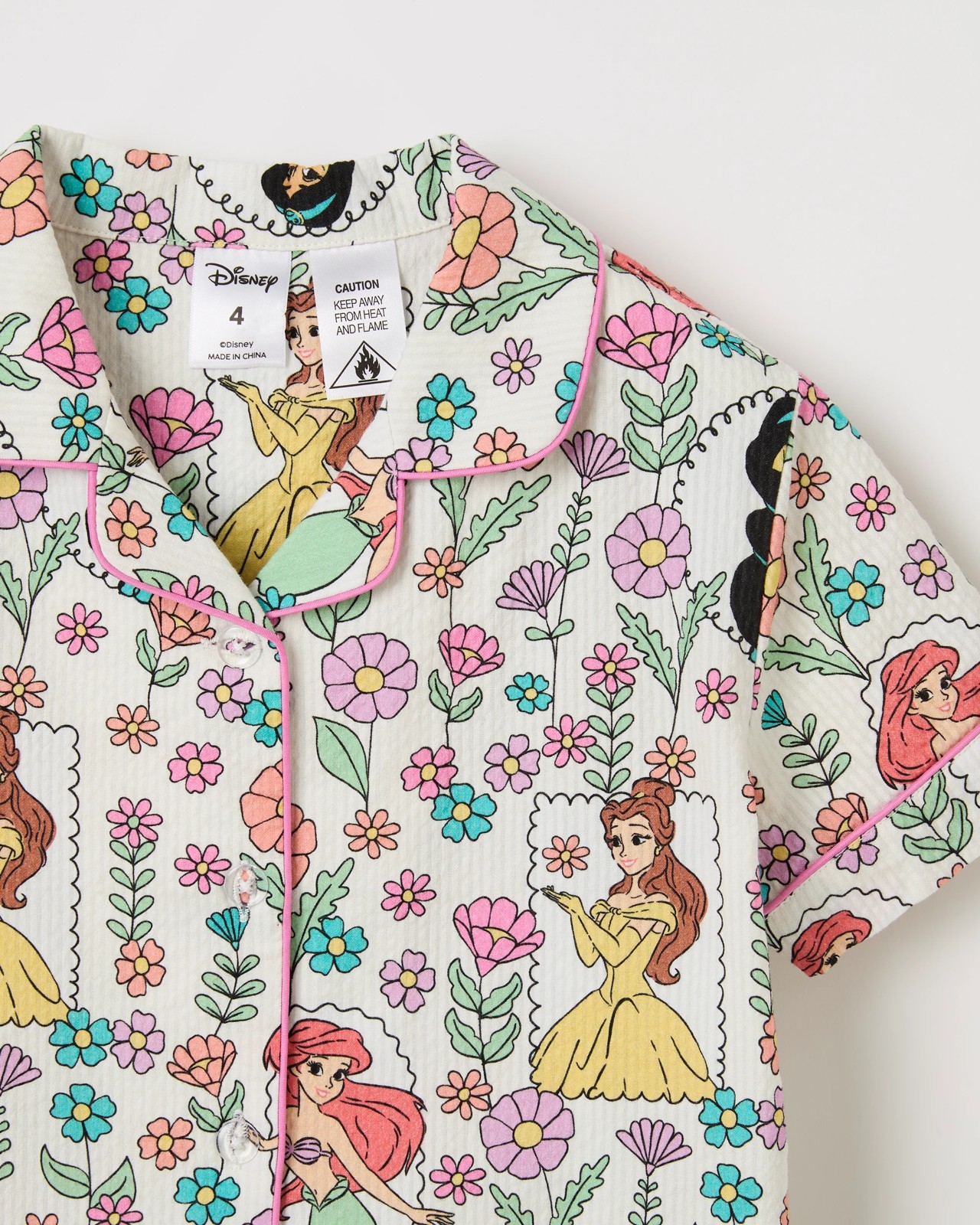 Licensed Disney Australian Cotton Younger Girls Pyjama Set - Princesses Multi 2 of 3