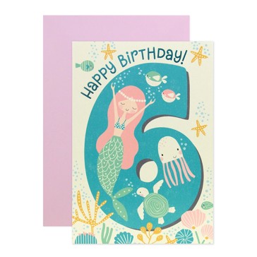 Connections from Hallmark 6th Birthday Card - Sea Icons