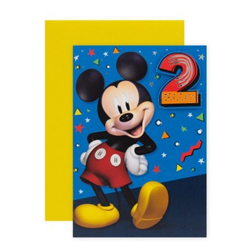 Connections from Hallmark Disney 2nd Birthday Card - Mickey Mouse