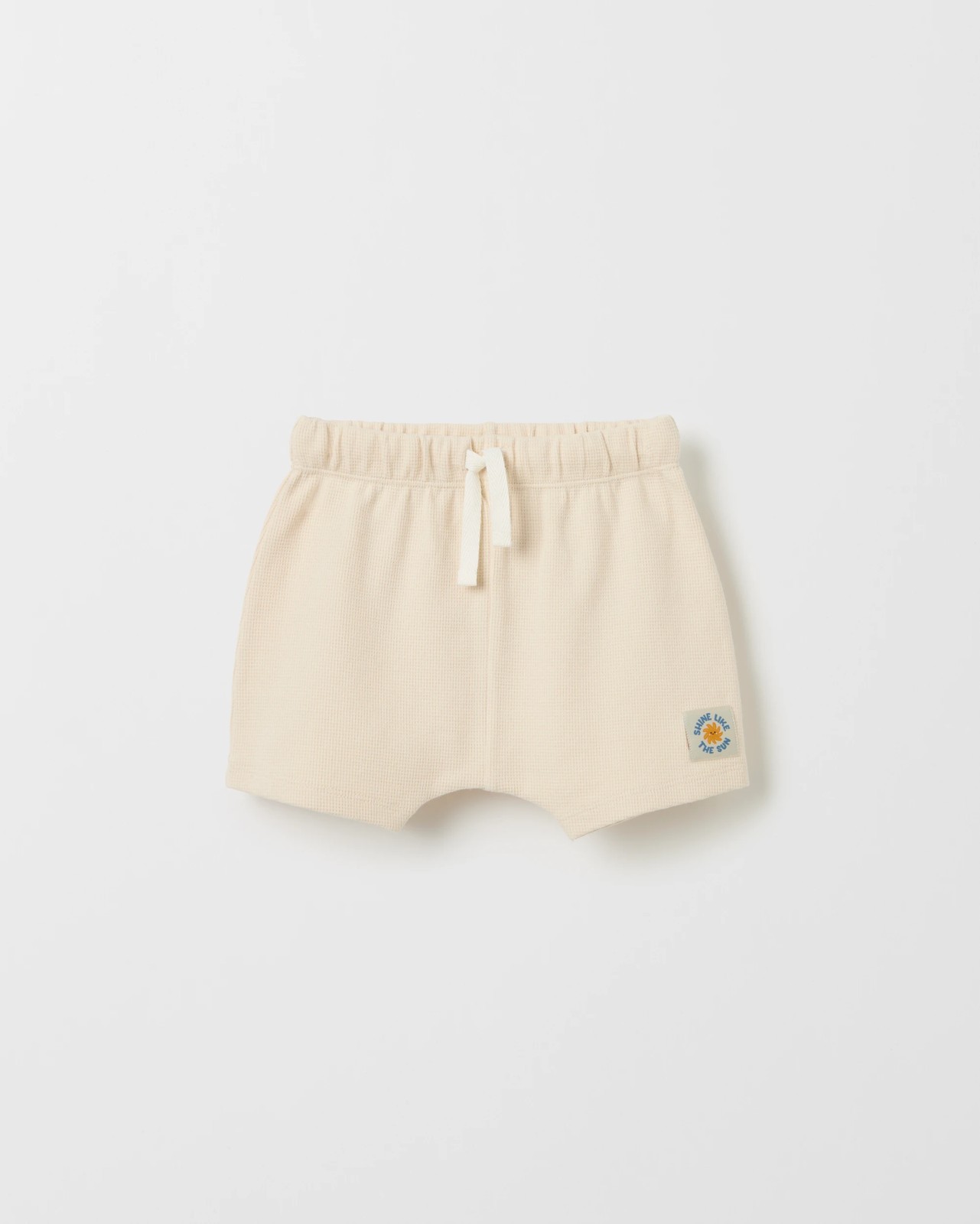 Baby Organic Cotton 2 Pack Waffle Shorts - Sea Icons Blue 3 of 4