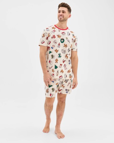 Family Matching Christmas Australian Cotton Mens Pyjama Set - Christmas Icons