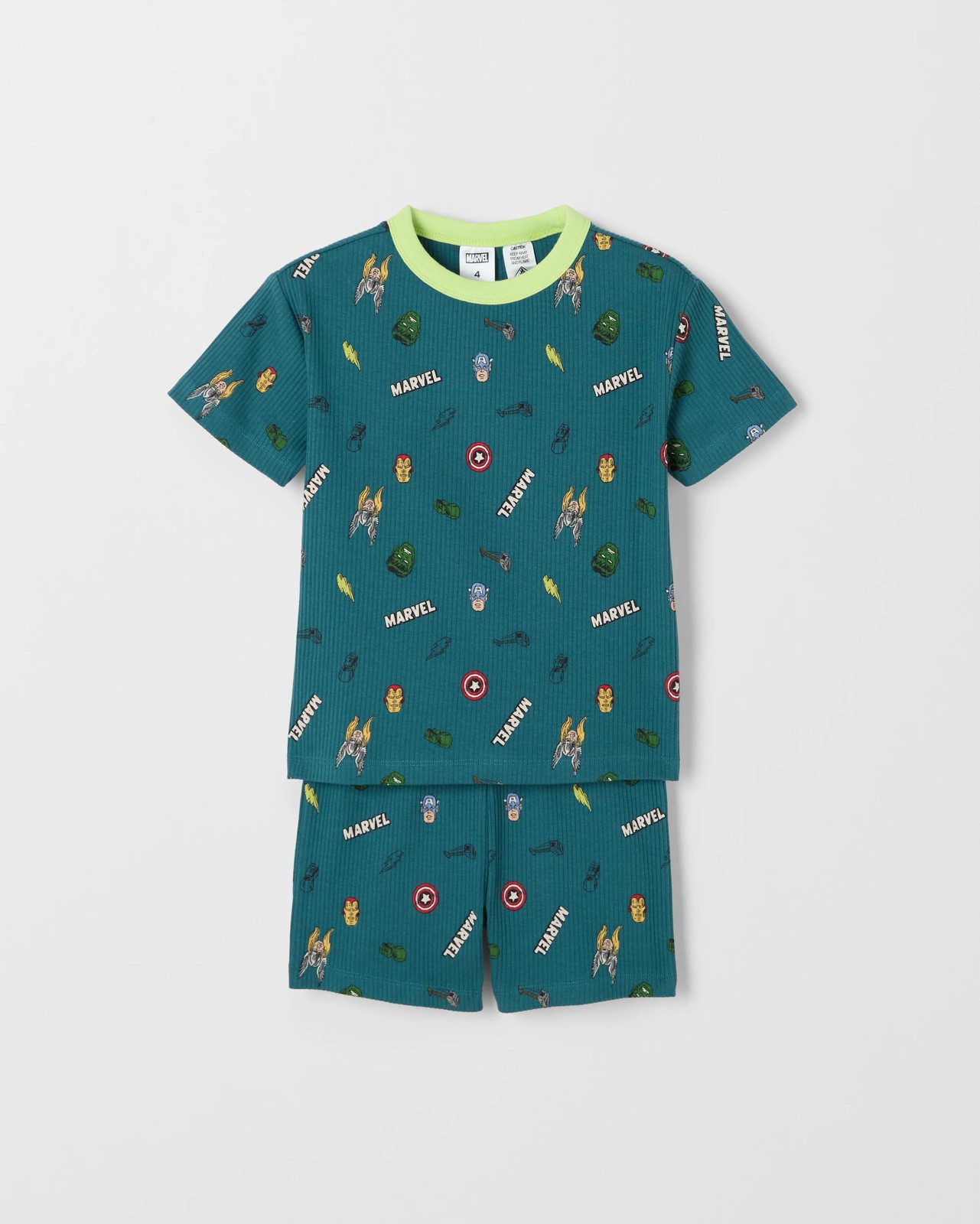 Marvel Organic Cotton Younger Boys Elevated Knit Pyjama Set 5 of 5