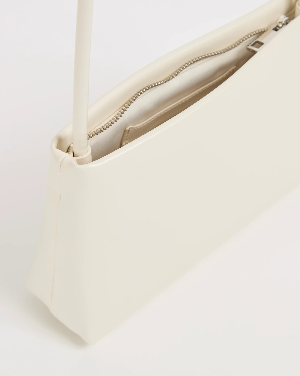Minimal East West Shoulder Bag - Cream 2 of 3