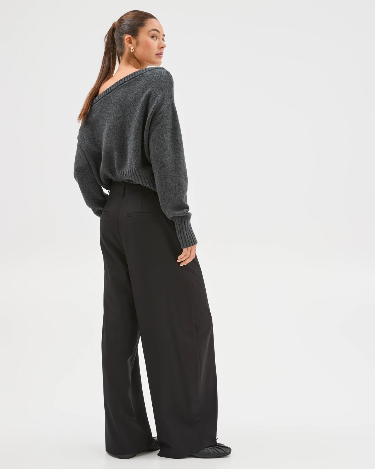 Lily Loves Wrap Front Tailored Pants - Black 6 of 6
