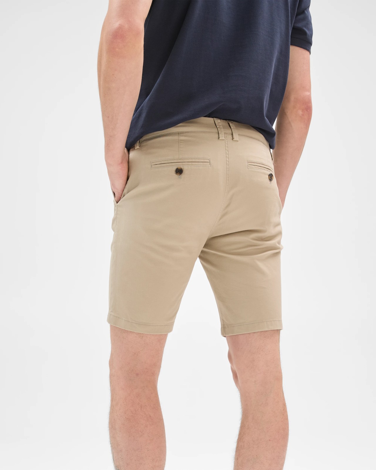 Australian Cotton Slim Chino Shorts - Stone 5 of 6