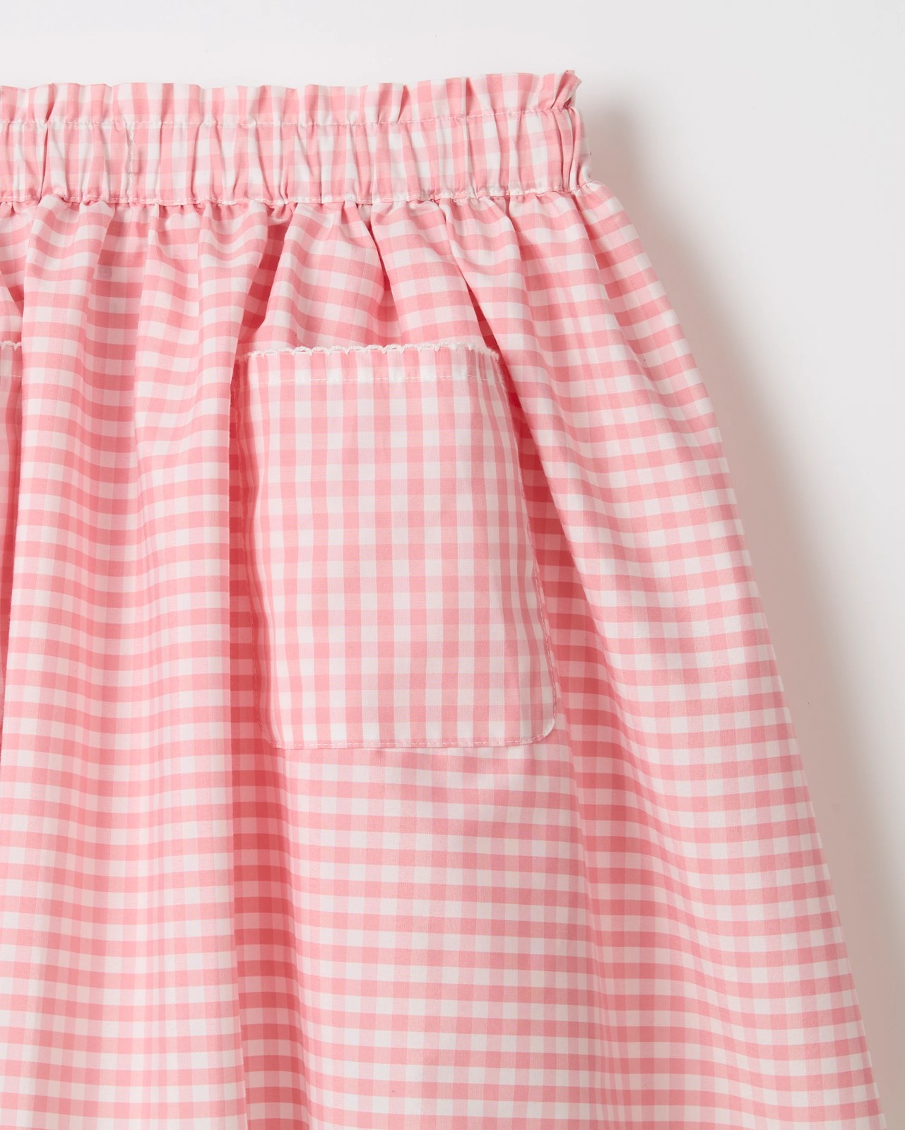 Woven A-Line Pull On Skirt - Gingham Pink 2 of 2
