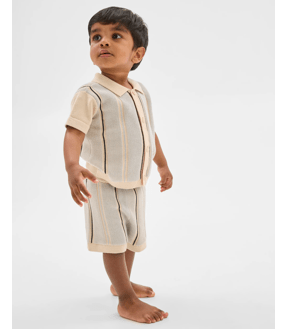 Organic Cotton Baby Knit Shirt and Short Set