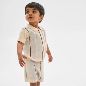 Organic Cotton Baby Knit Shirt and Short Set product image