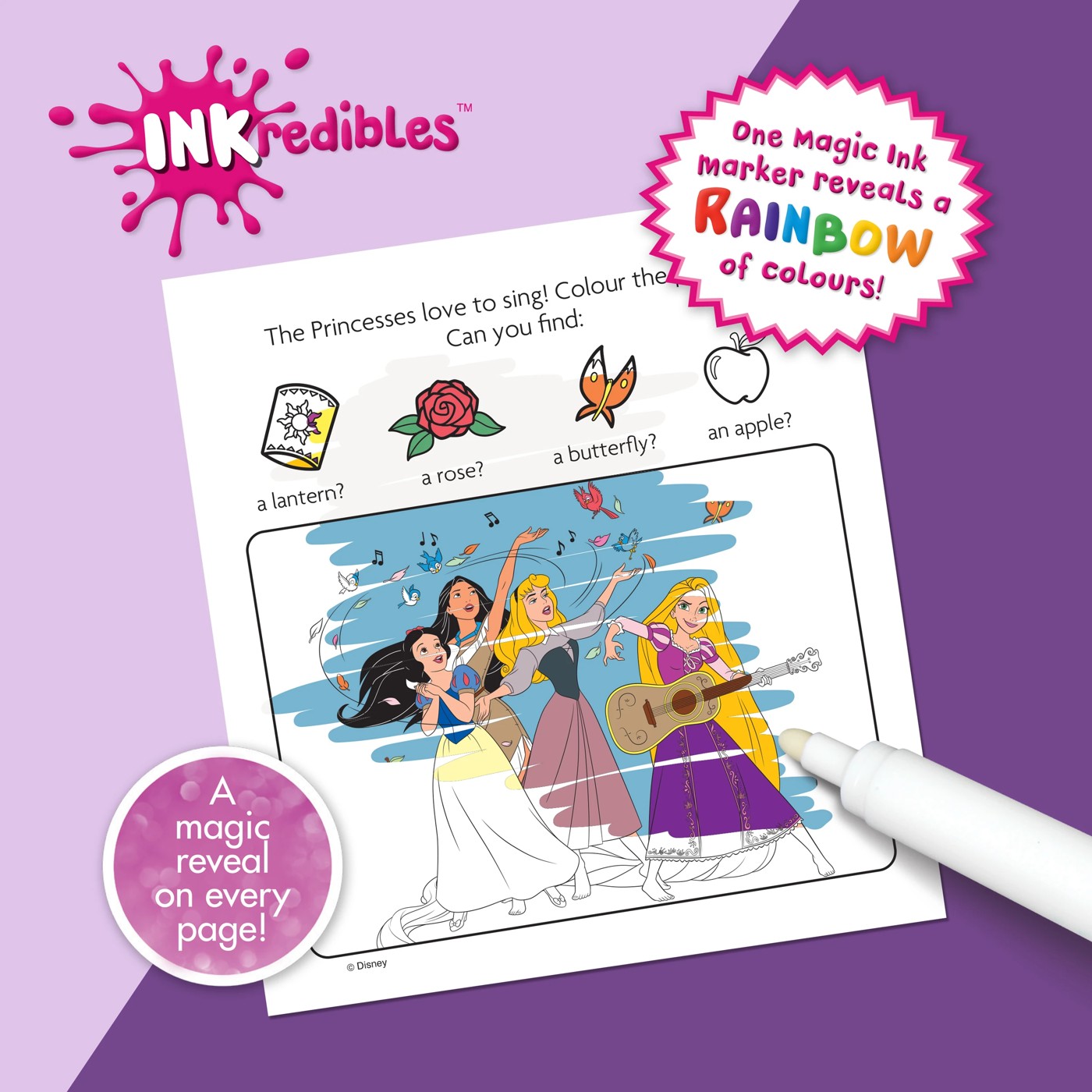 INKredibles Disney Princess Mess Free Magic Ink Pictures! - Book 2 of 4