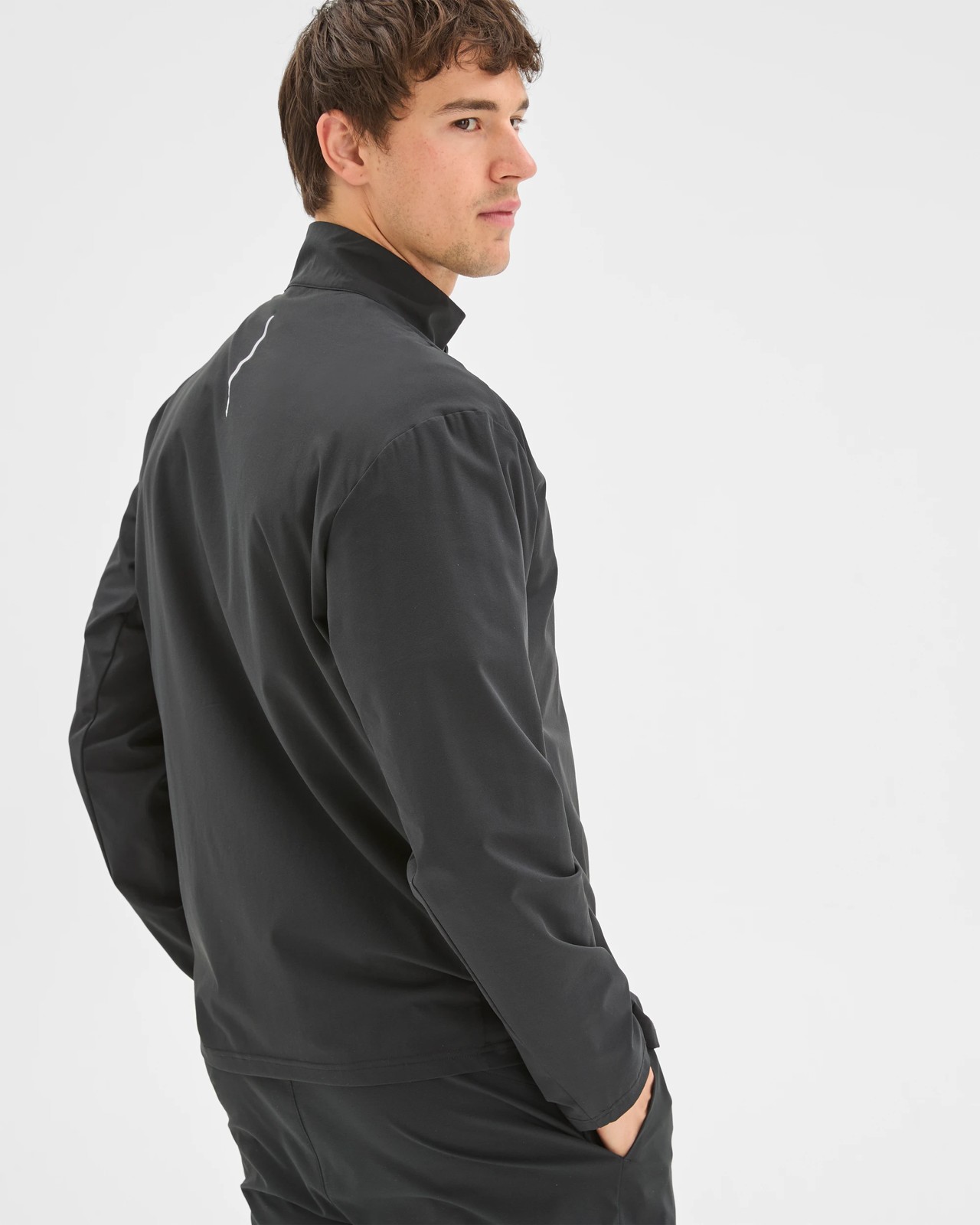 Active Zip Through Textured Jumper - Black 6 of 6