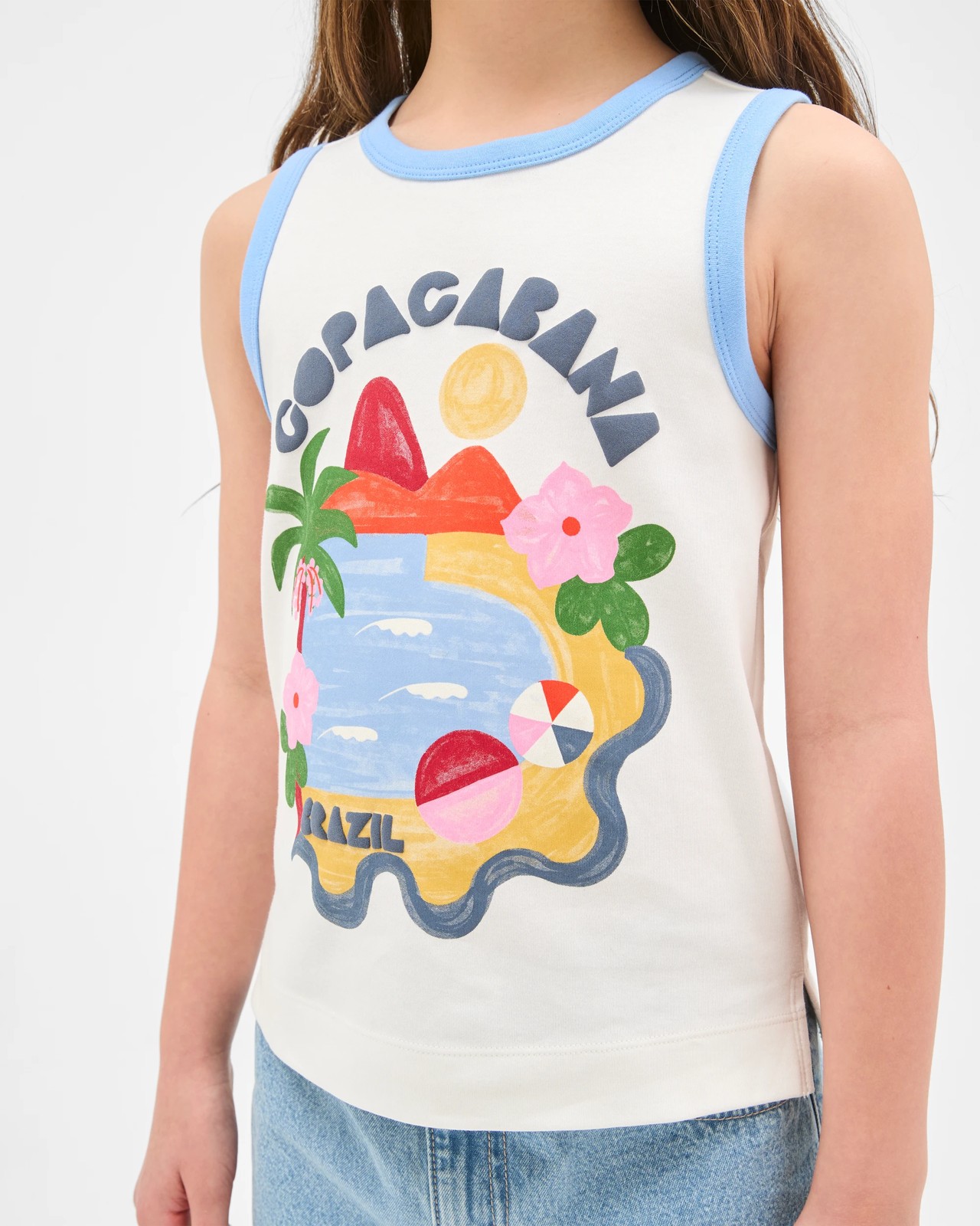 Australian Cotton Printed Boxy Tank Top 3 of 5