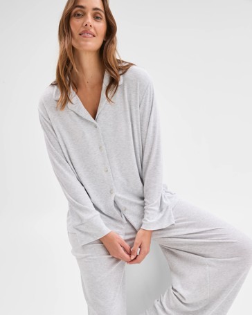 Modal Rib Pyjama Shirt