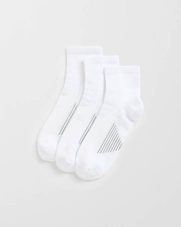 Maxx Australian Cotton Blend 3 Pack Performance Quarter Crew Socks