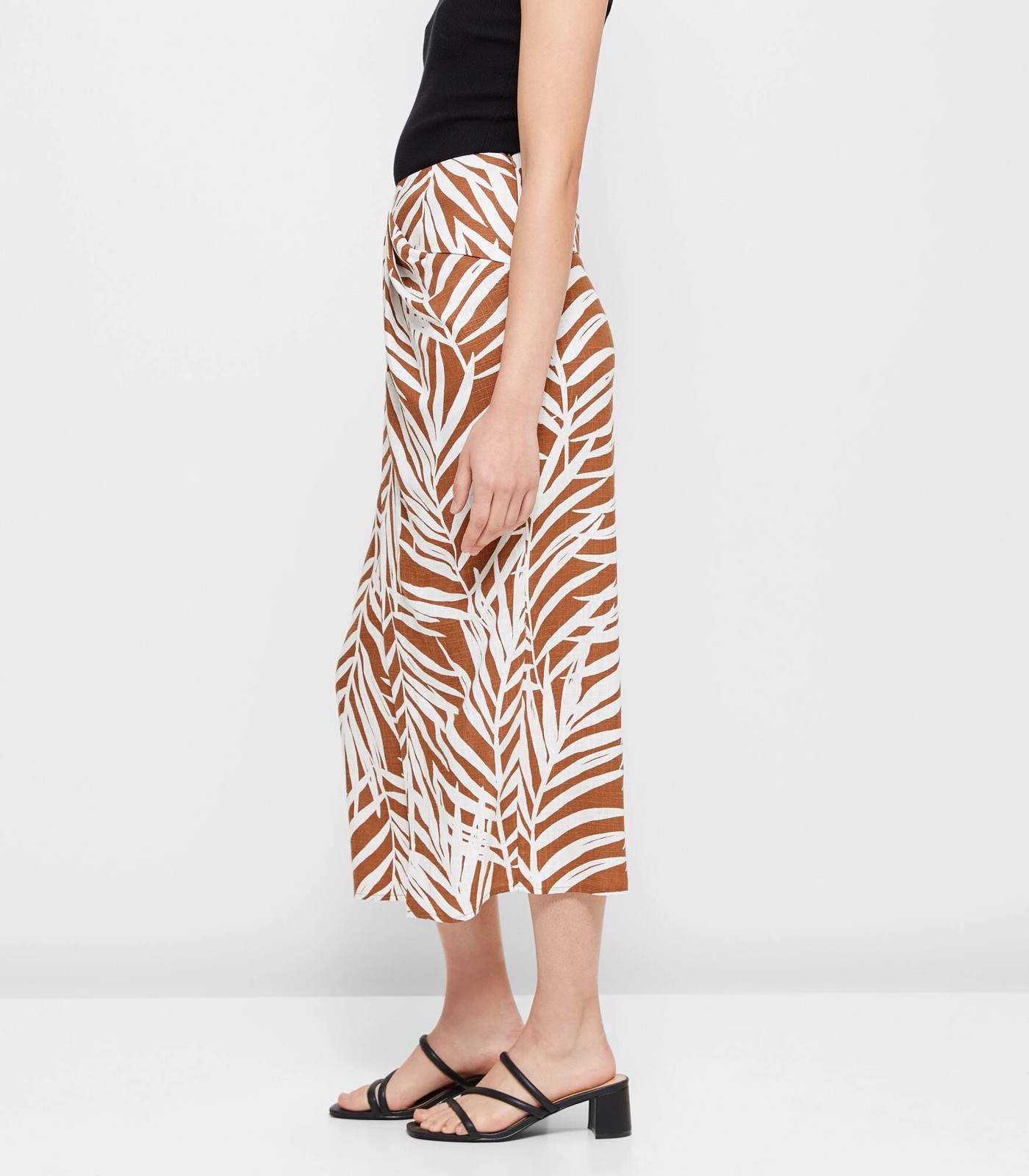 Zara FOLDOVER WAIST MIDI SKIRT