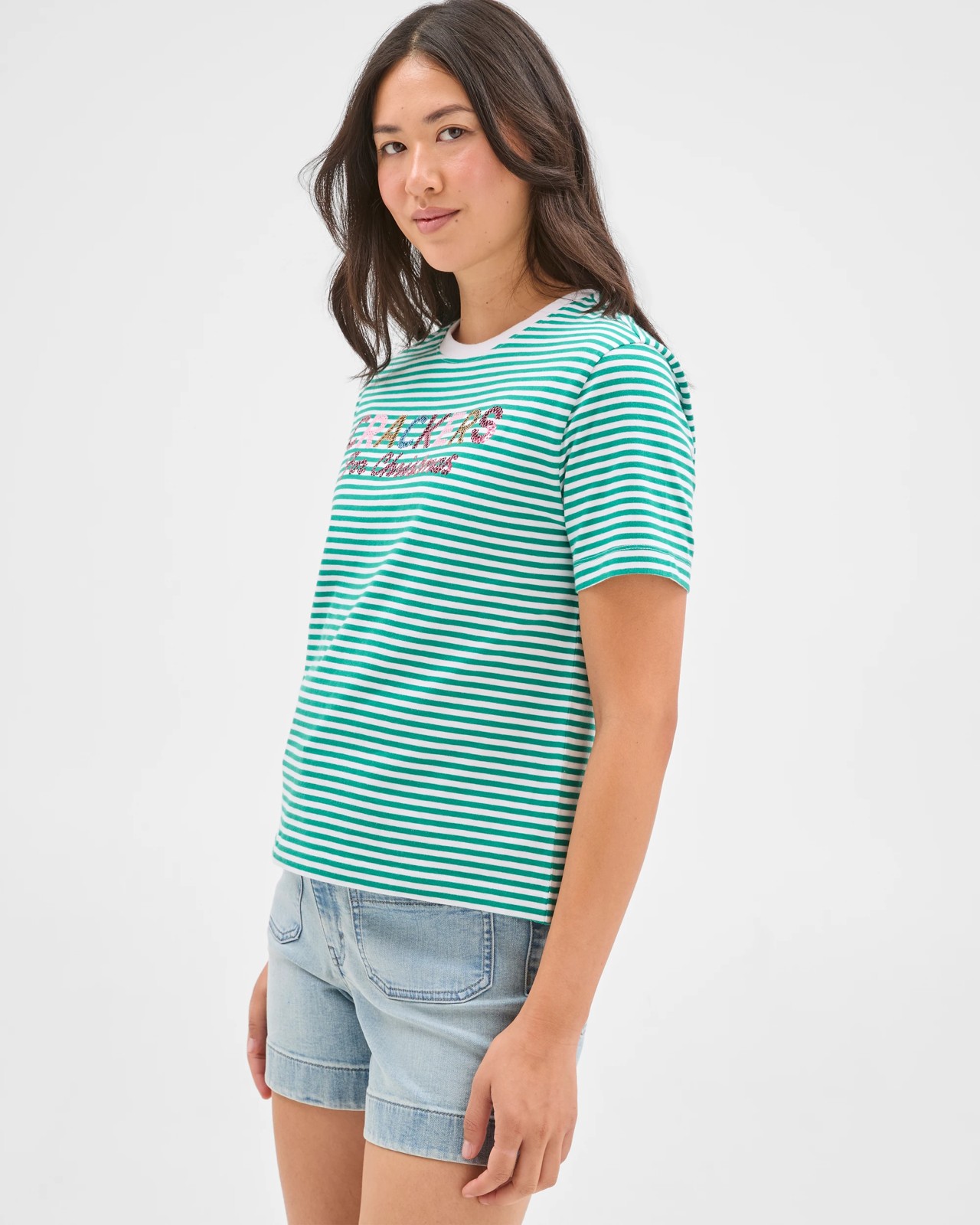 Australian Cotton Embellished Christmas T-Shirt - Crackers 2 of 5