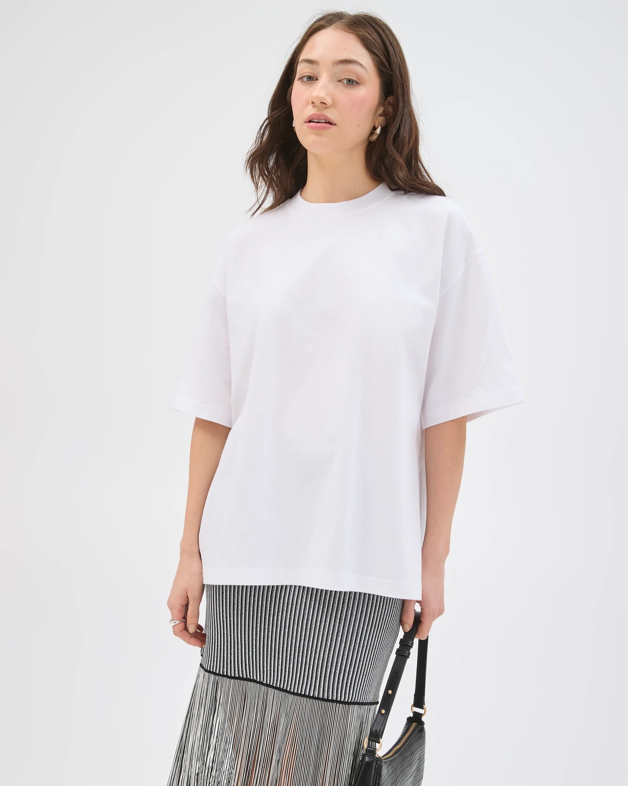 Lily Loves Australian Cotton Side Split T-Shirt - White 2 of 5