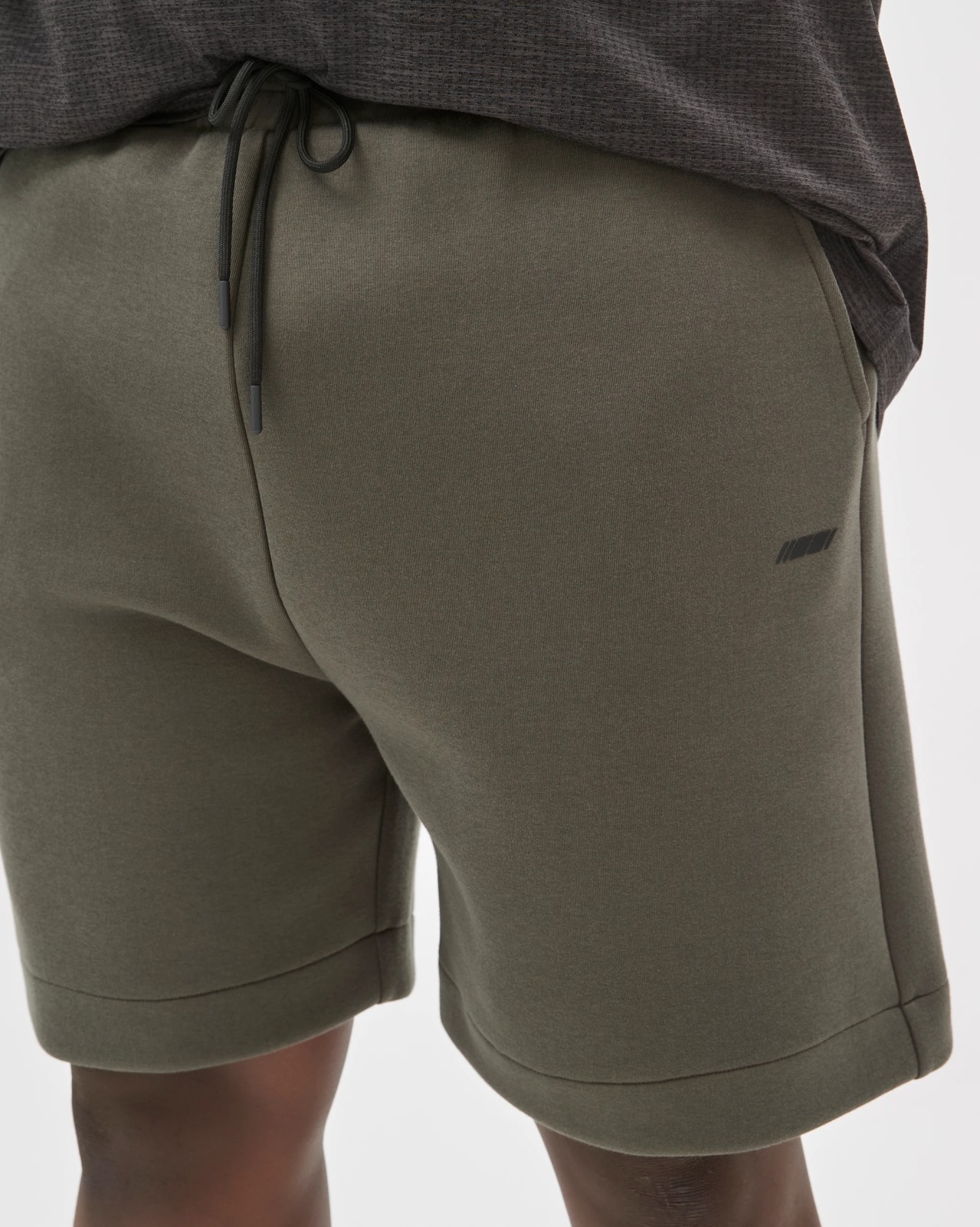 Plus Size Australian Cotton Blend Tech Fleece Shorts  - Dark Khaki 5 of 5