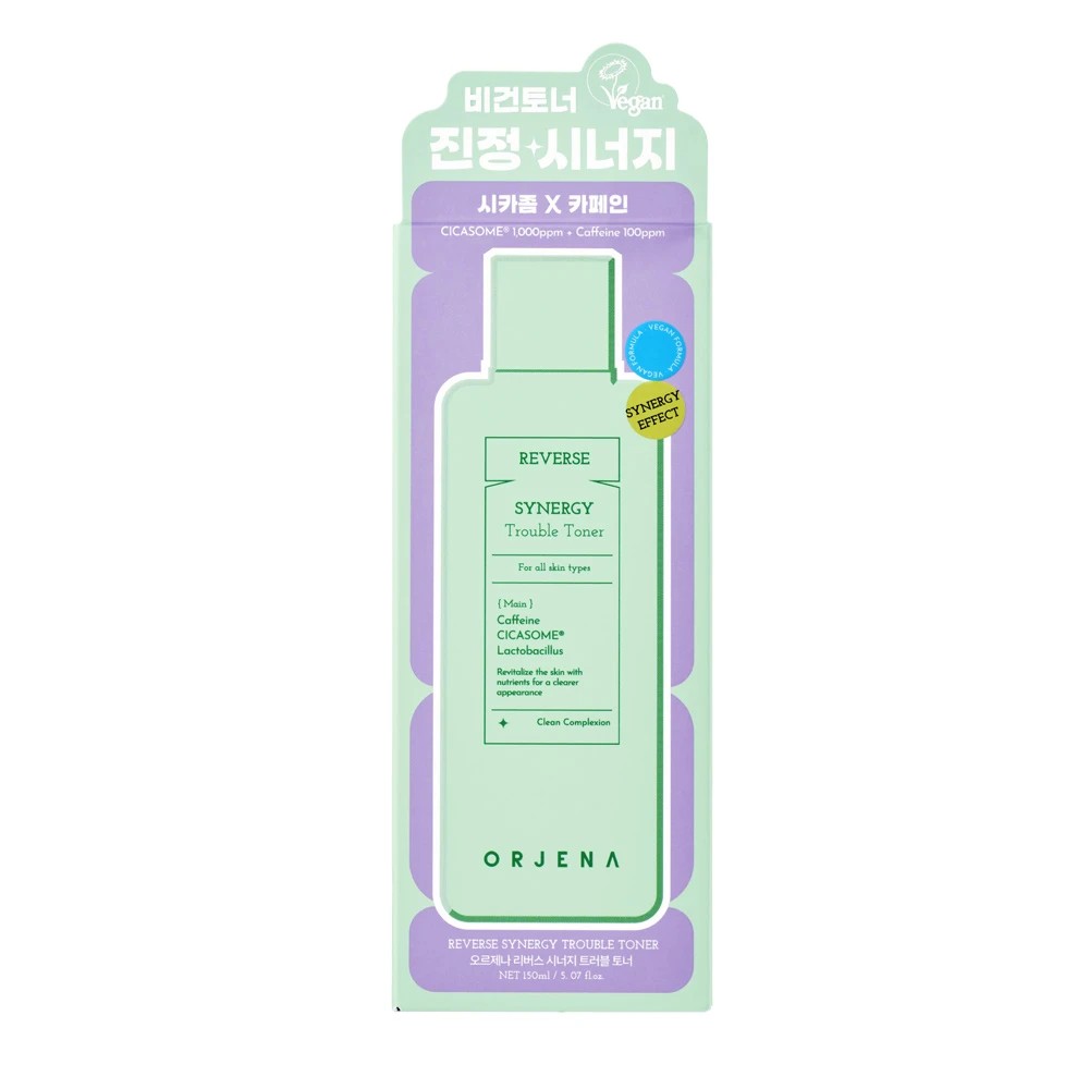 Orjena Reverse Synergy Trouble Toner 150ml - Caffeine, Cicasome and Lactobacillus 2 of 3