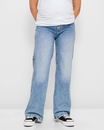 Maternity Wide Leg Denim Jeans