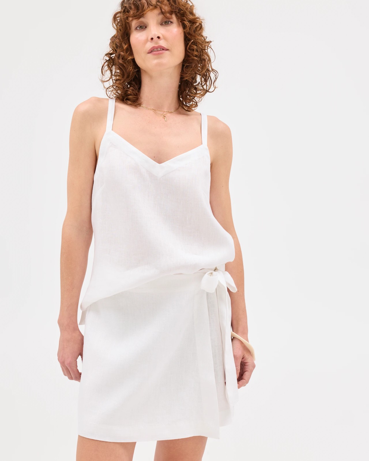 European Linen Mini Skort - White 2 of 6
