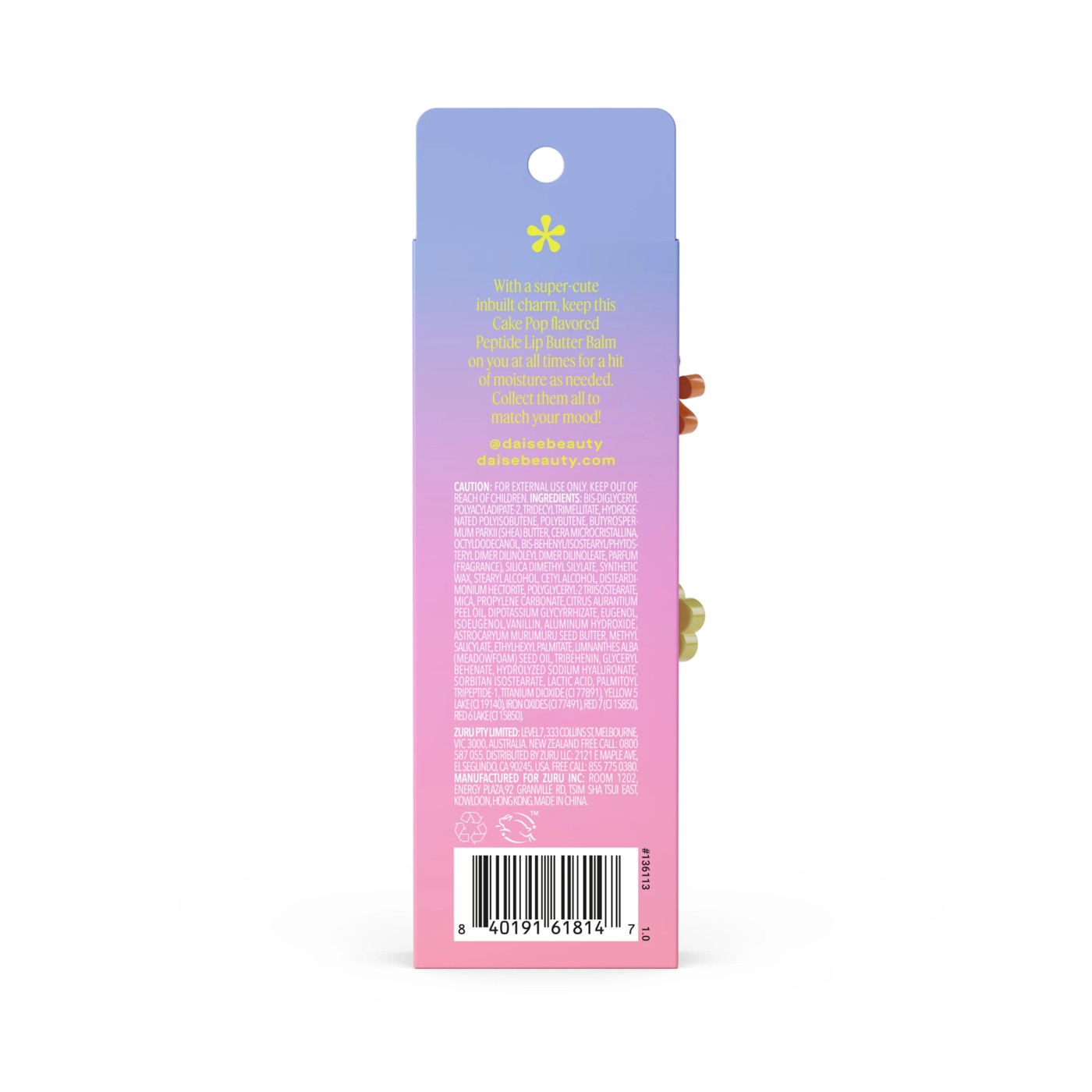 DAISE Peptide Lip Butter Balm 15ml - Cake Pop 2 of 6