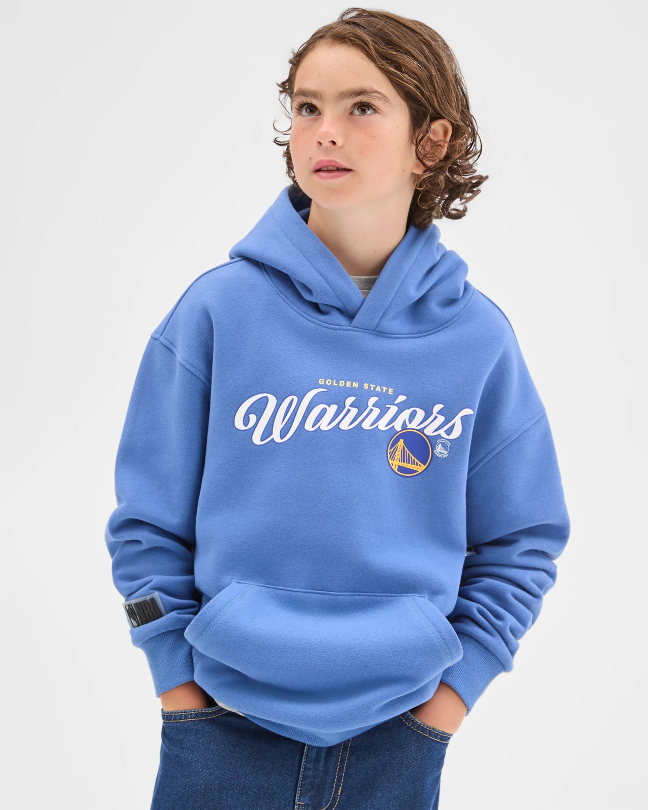 NBA Australian Cotton Blend Oversized Popover Sweat Top - Blue 2 of 5