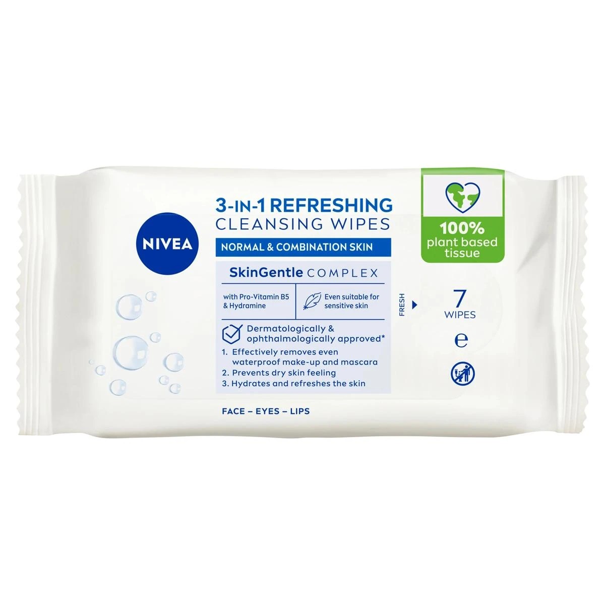 Nivea 7 Pack 3-in-1 Refreshing Cleansing Wipes - Pro Vitamin B5 and Hydramine 3 of 5