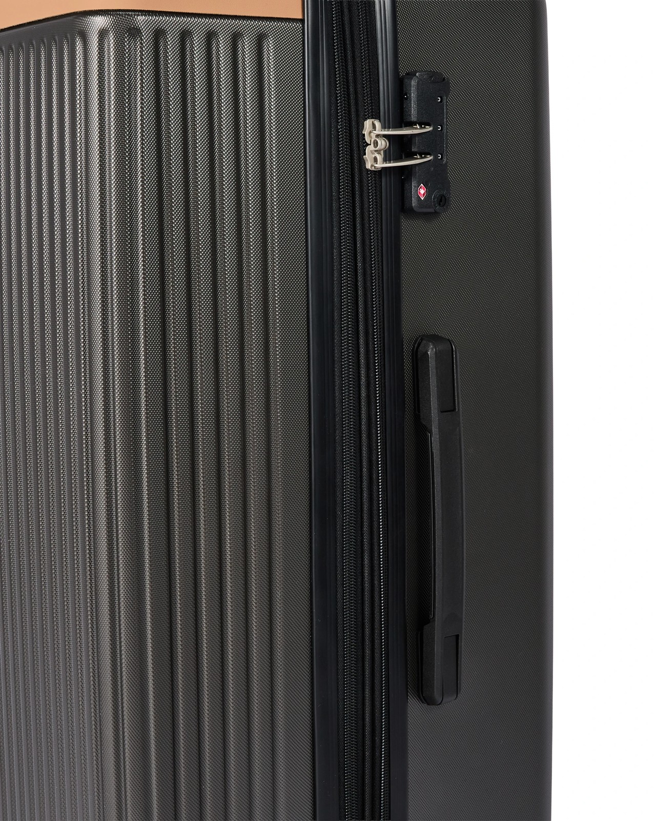 Anko 2 Piece Charcoal Beige Hard Case Set 6 of 6