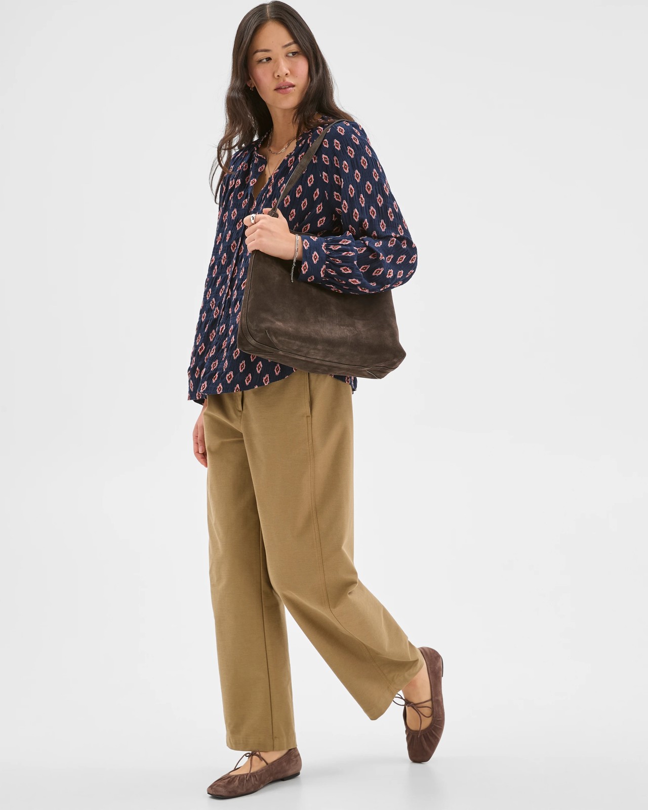 Long Sleeve Romantic Blouse - Print 3 of 6