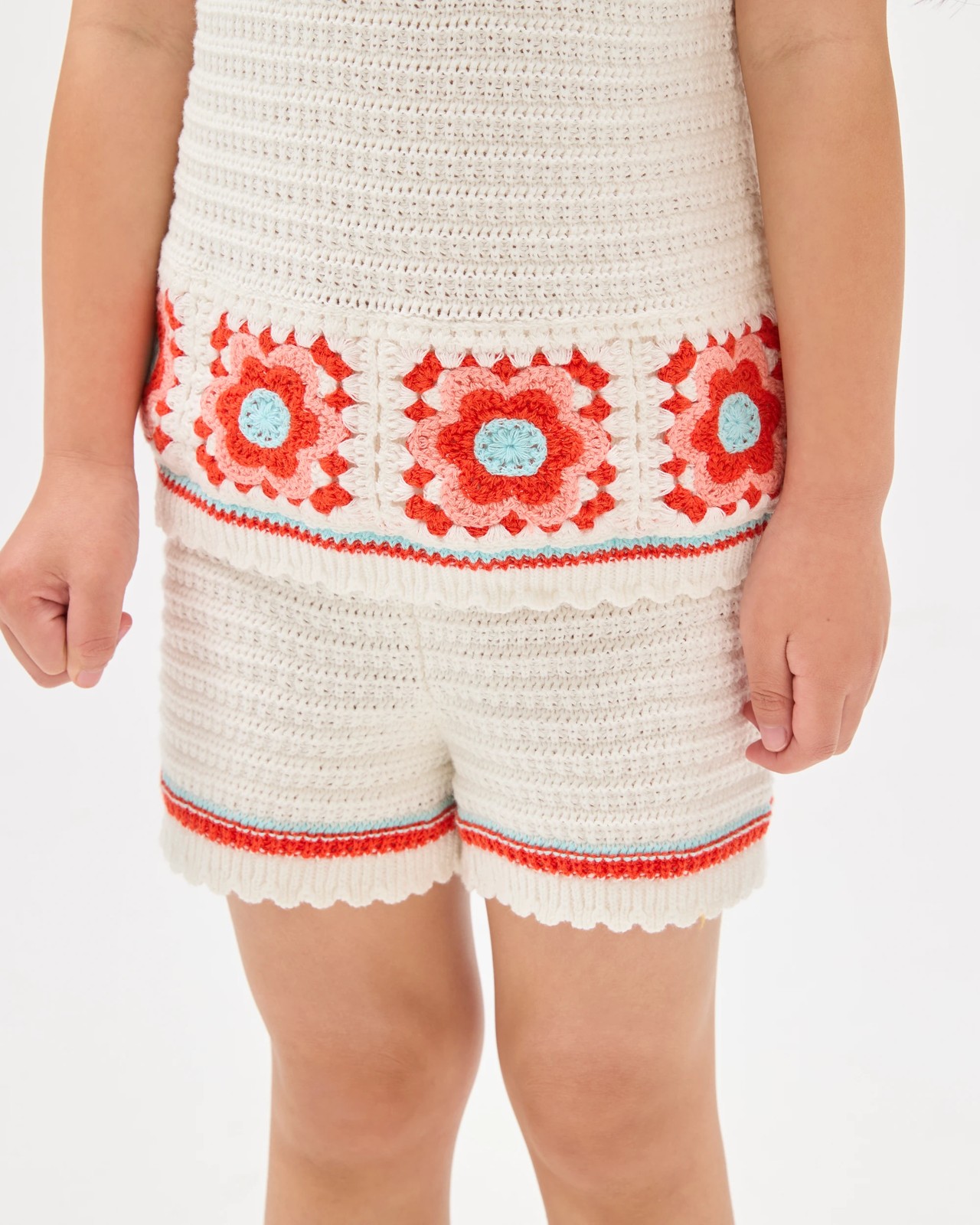 Australian Cotton Crochet Tank Top and Shorts Set 3 of 5