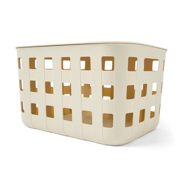 18L Rectangle Trellis Basket with Lid, Beige - Anko