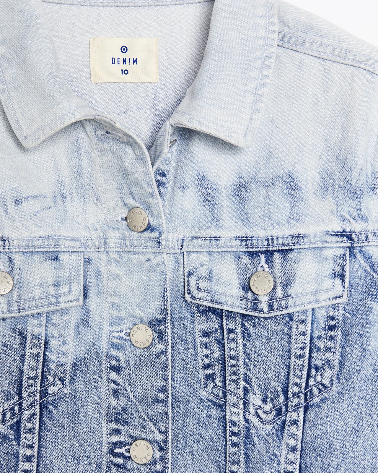 Denim Cropped Die-Dye Jacket 5 of 5