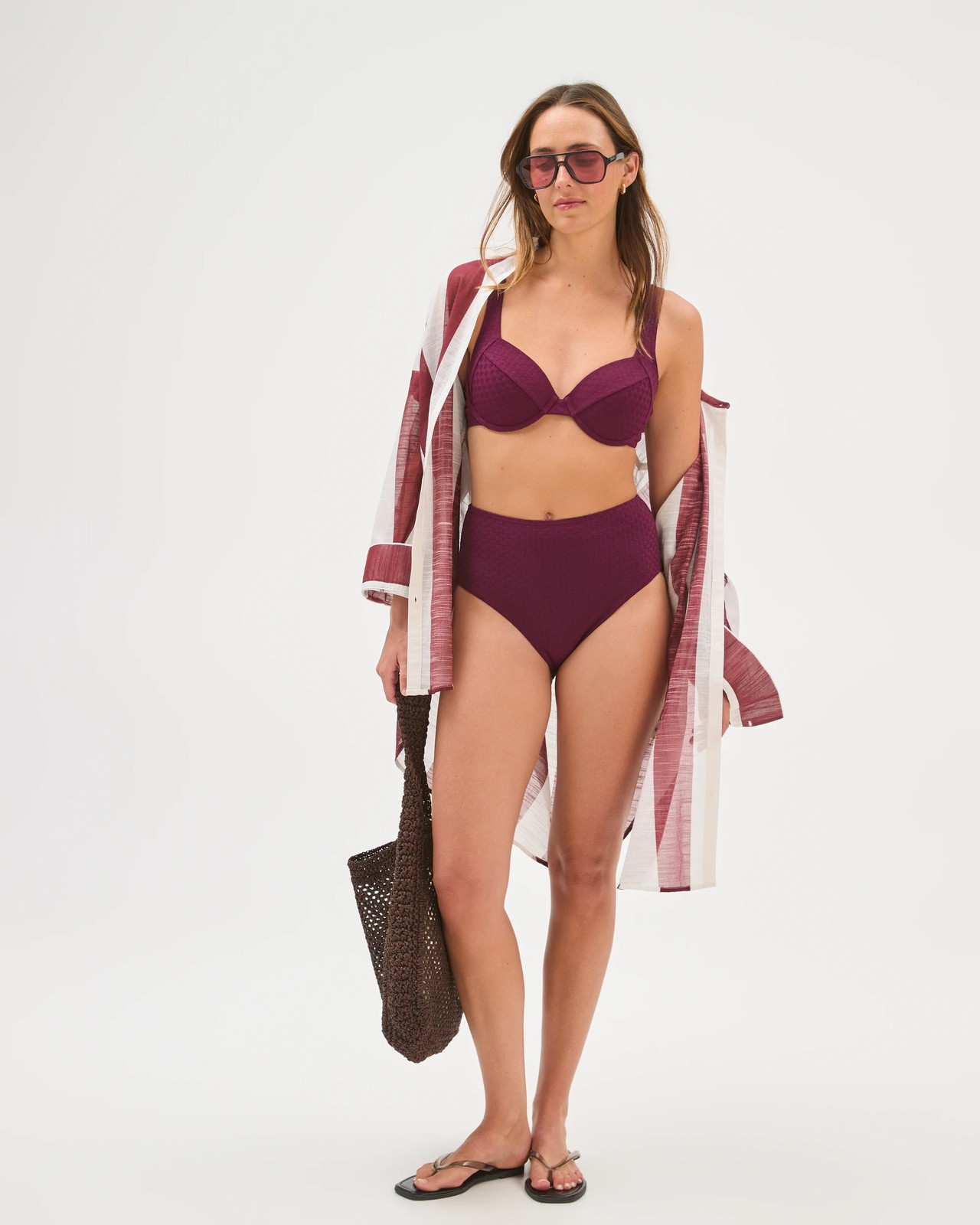 Shape Your Body Resort Balconette Basket Weave Swim Bikini Top 2 of 5