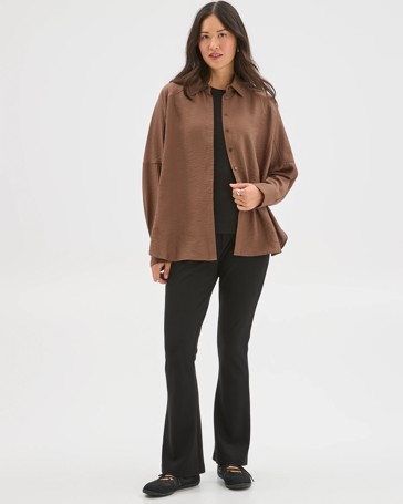 Jersey Twill Kick Flare Leggings