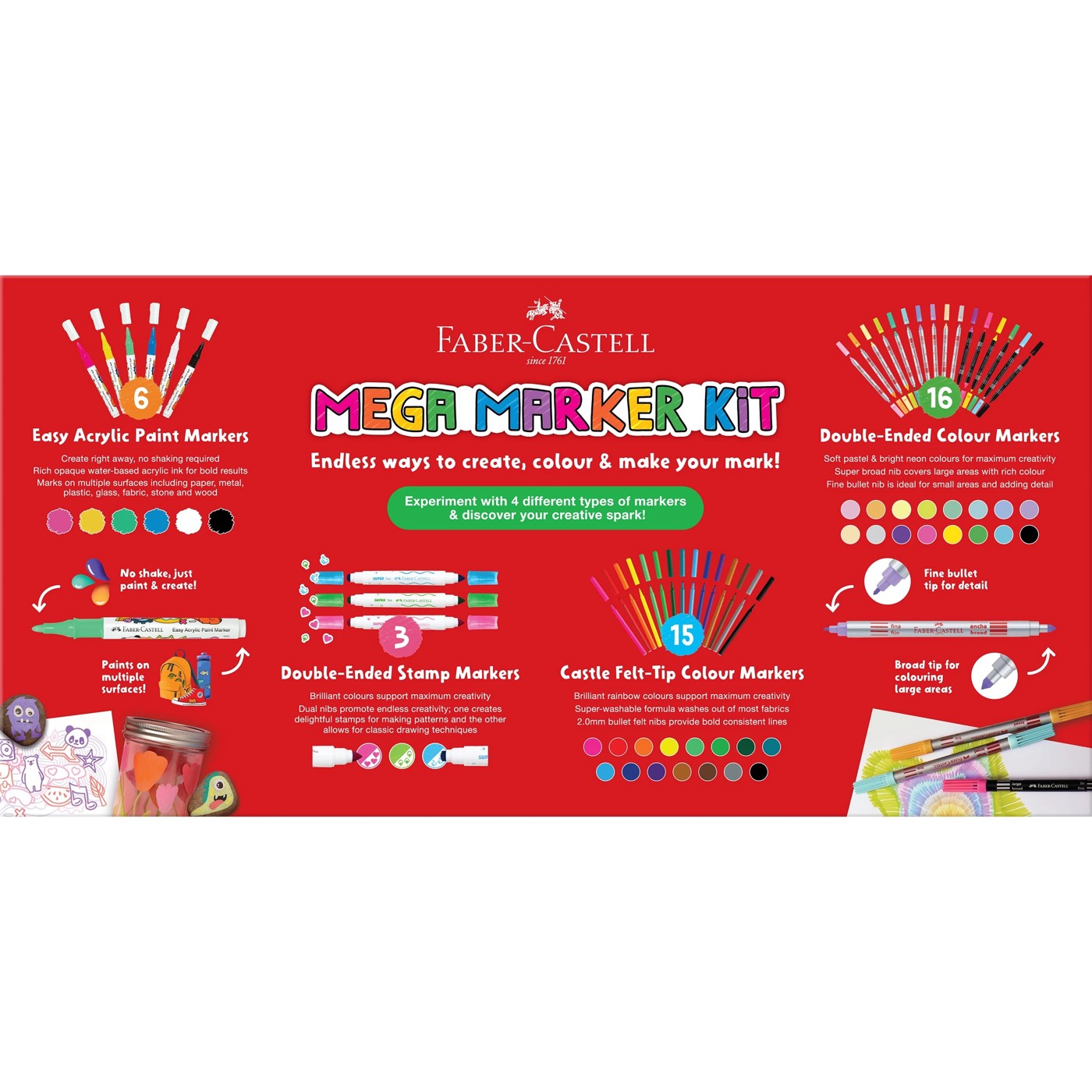 Faber-Castell Mega Marker Set 6 of 6