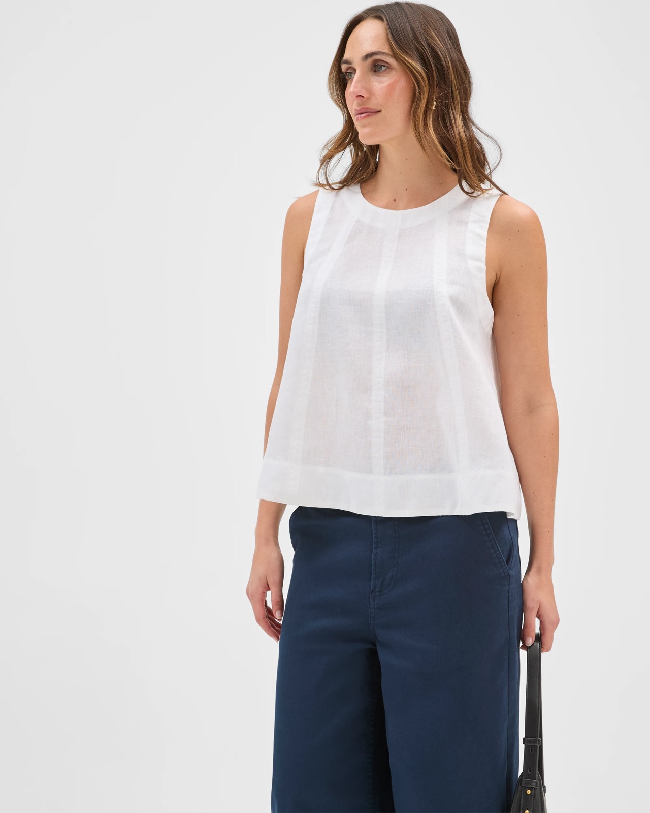 European Linen Swing Tank Top - White 4 of 6