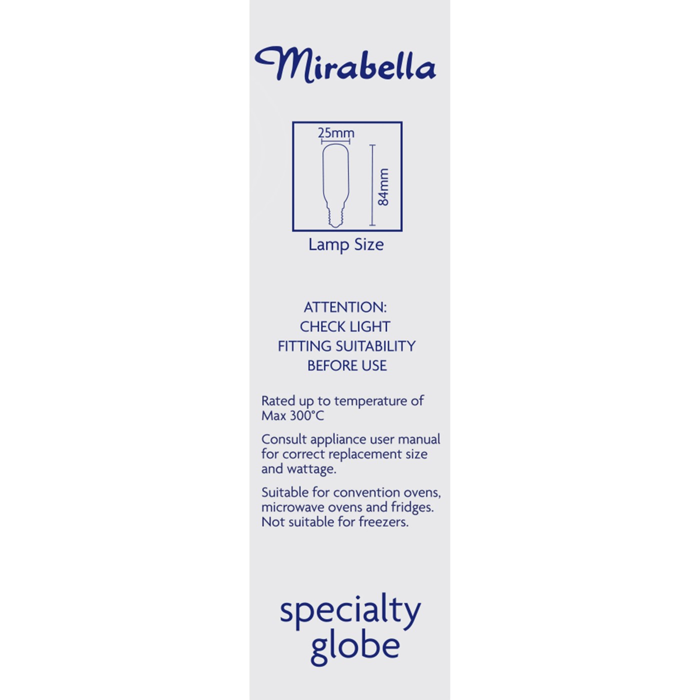 2 Pack Mirabella Tubular Appliance T25 SES Specialty Globe Bulb 5 of 6