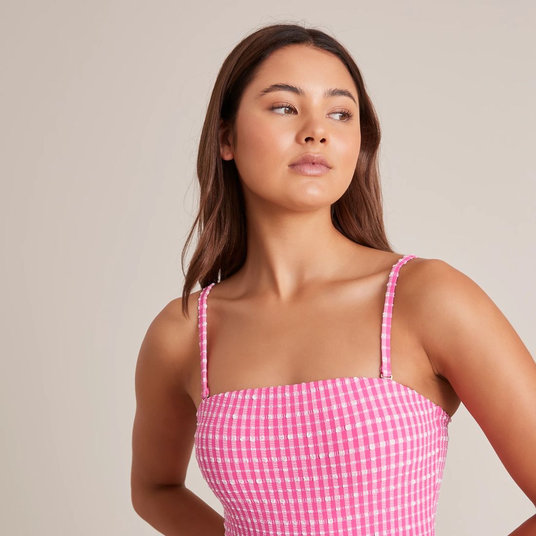 Lily Loves Gingham Strapless One Piece Swim Bathers Target Australia