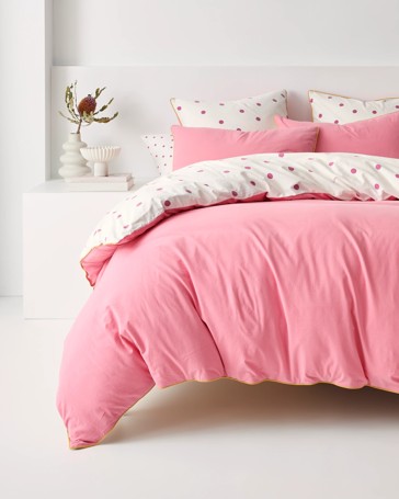 Arlo Polka Dot Stonewash Cotton Quilt Cover Set