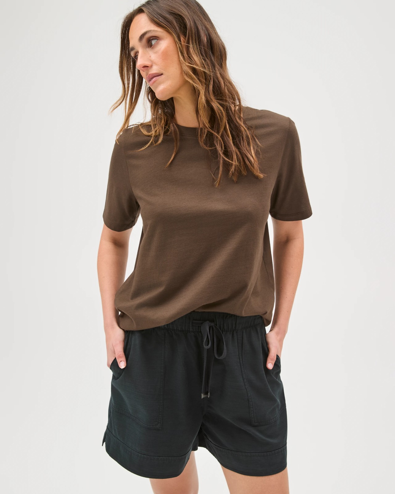Slub Seam Detail Shorts - Black 3 of 6