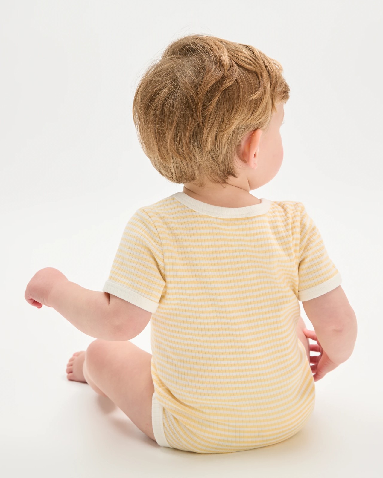 Baby Organic Cotton 5 Pack Ringer Rib Bodysuits 3 of 5