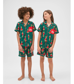 Family Matching Christmas Australian Cotton Older Kids Pyjama Set - Grinch