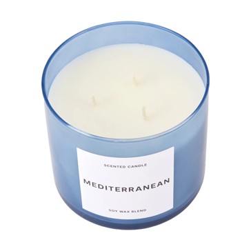 Mediterranean Inspired Glass Candle - Anko