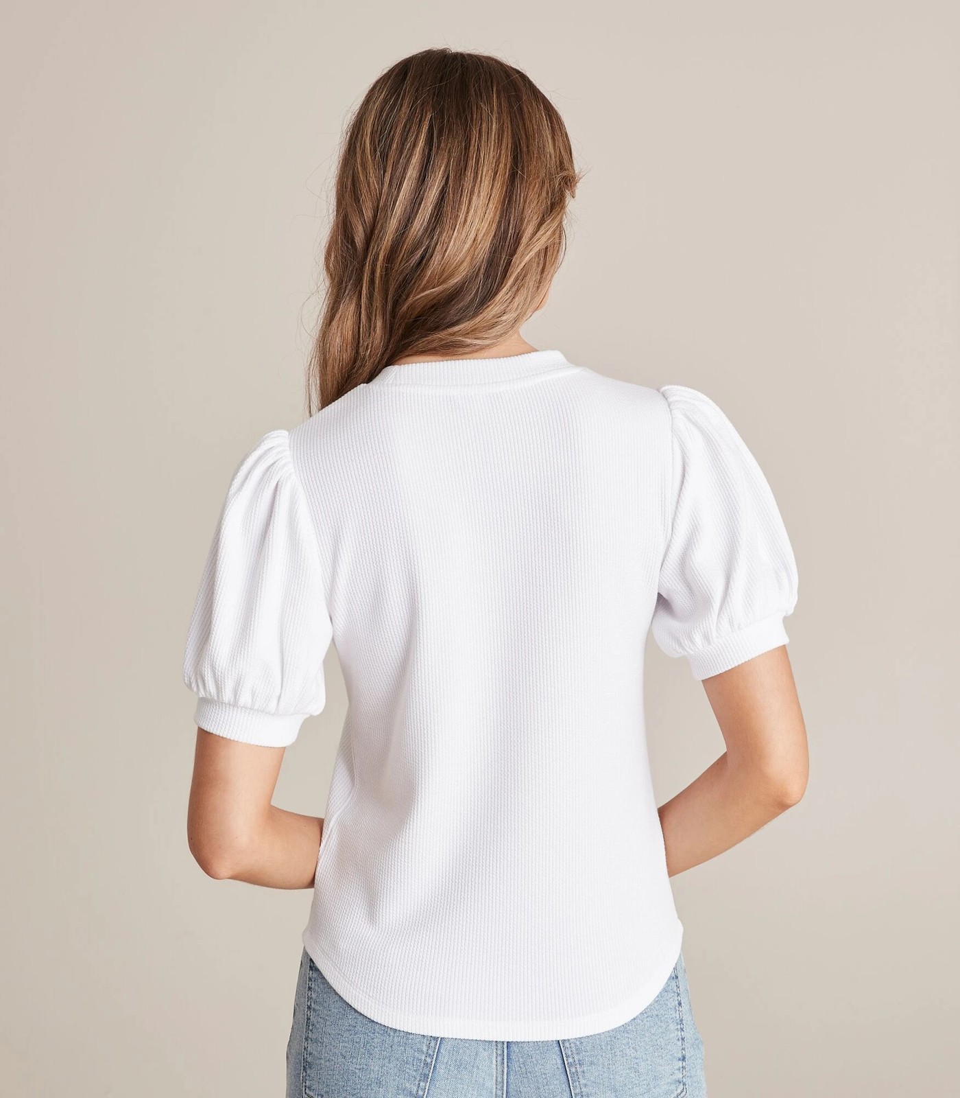 Puff Sleeve Rib T-Shirt 3 of 6