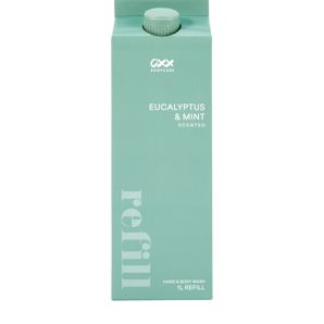 OXX Bodycare Hand and Body Wash Refill 1L- Mint and Eucalyptus