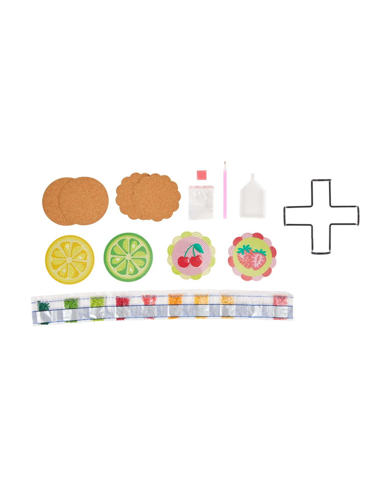 Anko DIY Sparkle Gem Art Coaster Set - Fruit 2 of 3