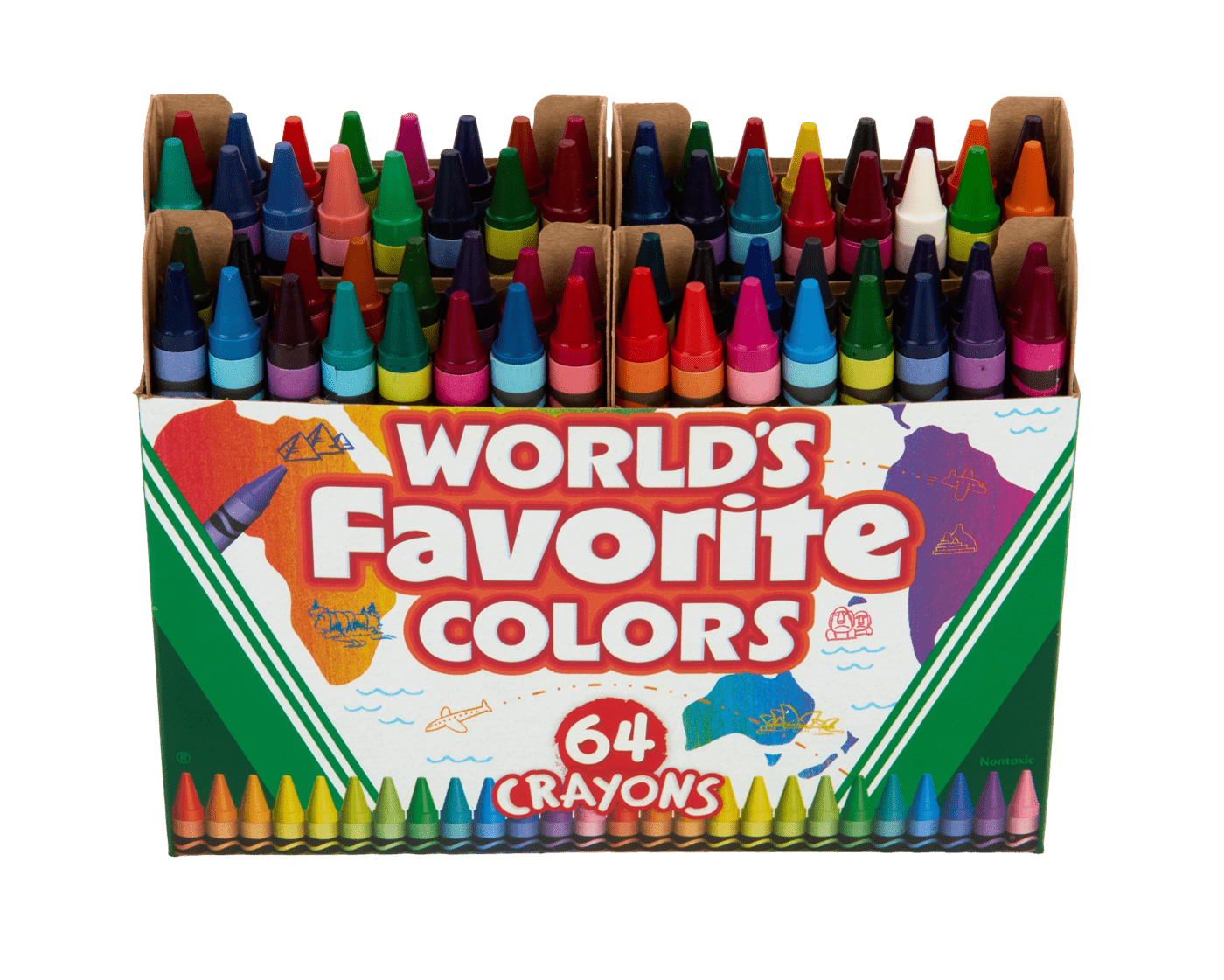 Crayola 64 Pack World's Favourite Colours Crayons 4 of 5